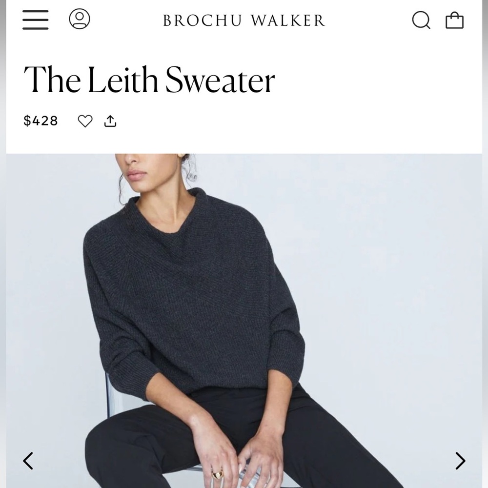 NWT Brochu Walker Leith Sweater - Black